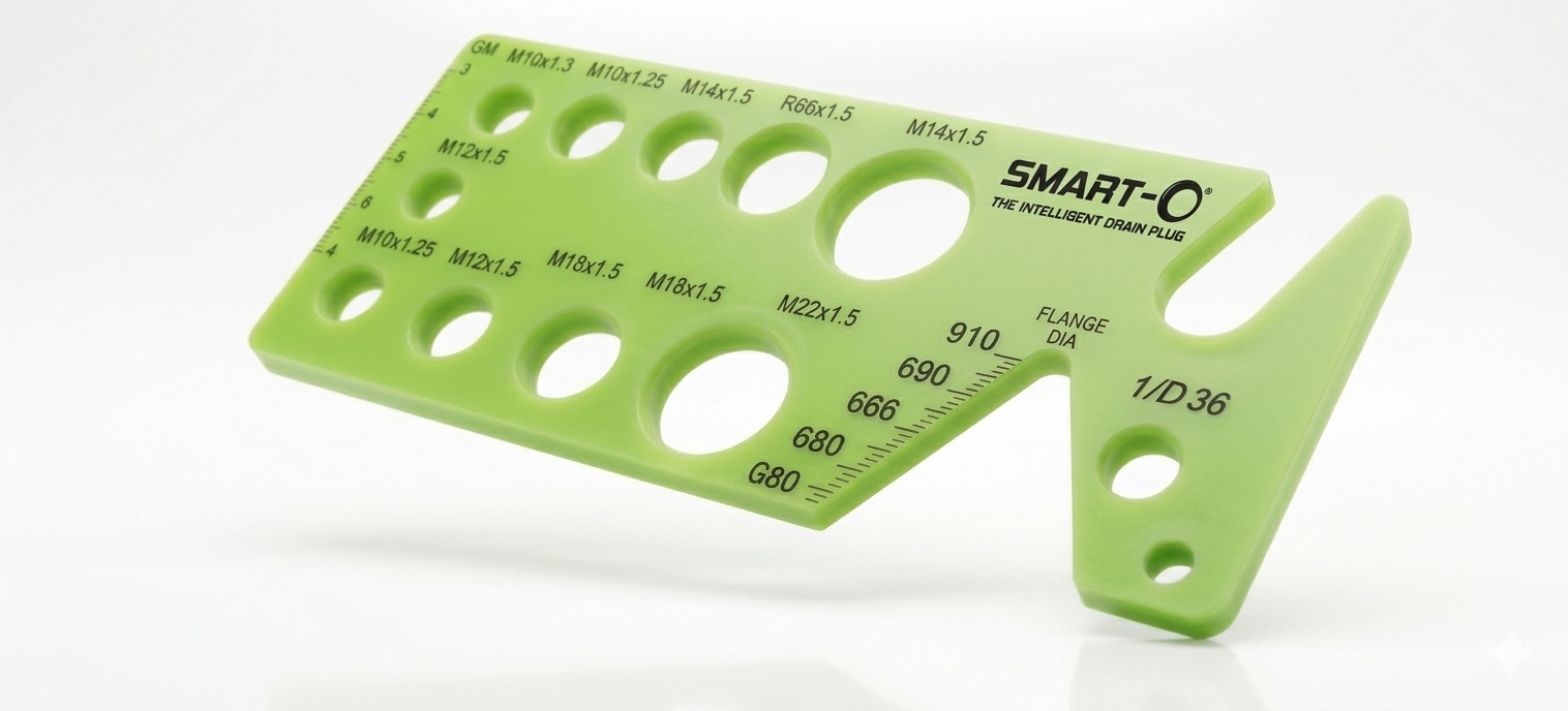 SMART-O® Gauge tool for confirming plug thread size