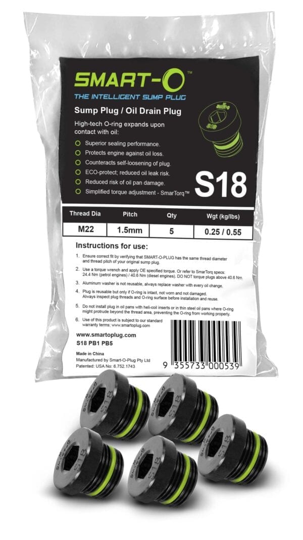 SMART-O Poly Bag Sump Plug 5X S18PB1PB5